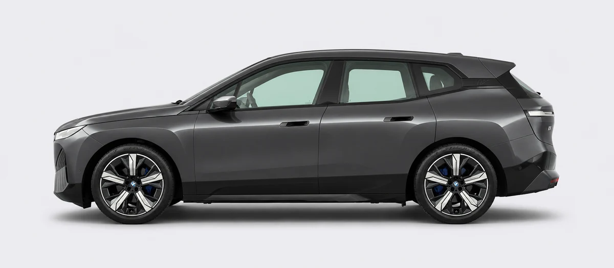 BMW iX shown side-on facing left
